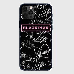 Чехол для iPhone 12 Pro Blackpink - автографы, цвет: 3D-черный