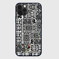 Чехол для iPhone 12 Pro Орнамент древних цивилизаций, цвет: 3D-черный