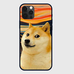 Чехол для iPhone 12 Pro Собака Доге пародия на Крик, цвет: 3D-черный