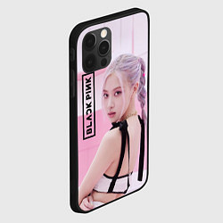 Чехол для iPhone 12 Pro Rose Black pink, цвет: 3D-черный — фото 2