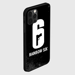 Чехол для iPhone 12 Pro Rainbow Six glitch на темном фоне, цвет: 3D-черный — фото 2