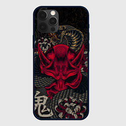 Чехол iPhone 12 Pro Oni mask and snake