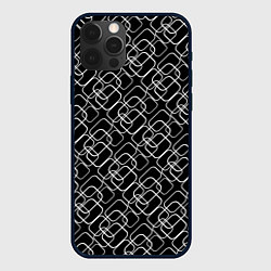 Чехол для iPhone 12 Pro Кольца на черном, цвет: 3D-черный