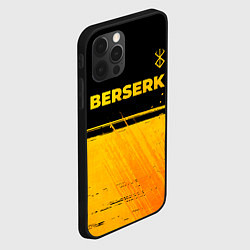 Чехол для iPhone 12 Pro Berserk - gold gradient: символ сверху, цвет: 3D-черный — фото 2