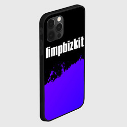Чехол для iPhone 12 Pro Limp Bizkit purple grunge, цвет: 3D-черный — фото 2