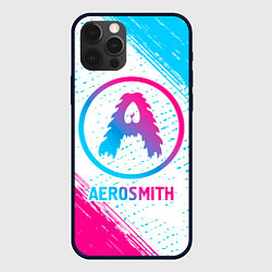 Чехол iPhone 12 Pro Aerosmith neon gradient style