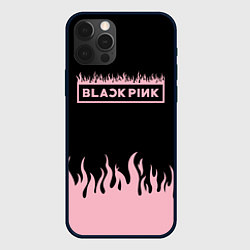 Чехол для iPhone 12 Pro Blackpink - flames, цвет: 3D-черный