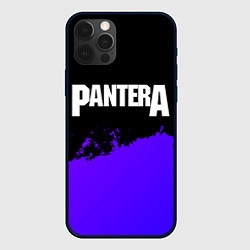 Чехол для iPhone 12 Pro Pantera purple grunge, цвет: 3D-черный