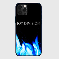 Чехол для iPhone 12 Pro Joy Division blue fire, цвет: 3D-черный