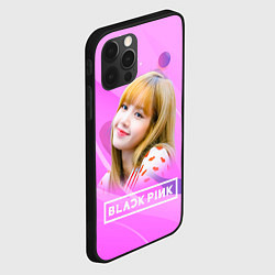 Чехол для iPhone 12 Pro Blackpink Lisa pink, цвет: 3D-черный — фото 2