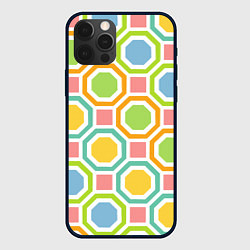 Чехол для iPhone 12 Pro Color geometria, цвет: 3D-черный