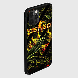 Чехол для iPhone 12 Pro CS GO fire logo, цвет: 3D-черный — фото 2