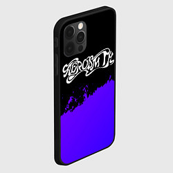 Чехол для iPhone 12 Pro Aerosmith purple grunge, цвет: 3D-черный — фото 2