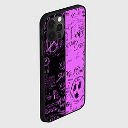 Чехол для iPhone 12 Pro Dead inside purple black, цвет: 3D-черный — фото 2
