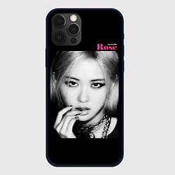 Чехол для iPhone 12 Pro Blackpink Rose Gold Chain, цвет: 3D-черный