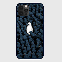 Чехол для iPhone 12 Pro White crow, цвет: 3D-черный