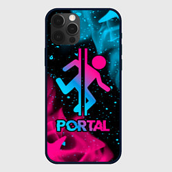Чехол для iPhone 12 Pro Portal - neon gradient, цвет: 3D-черный