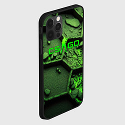 Чехол для iPhone 12 Pro CSGO green abstract, цвет: 3D-черный — фото 2