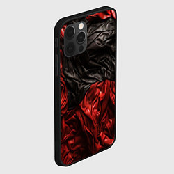 Чехол для iPhone 12 Pro Black red texture, цвет: 3D-черный — фото 2