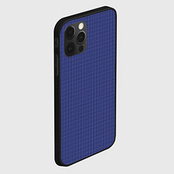 Чехол для iPhone 12 Pro Мелкая синяя клетка, цвет: 3D-черный — фото 2