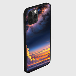 Чехол для iPhone 12 Pro Млечный путь и облака на закате, цвет: 3D-черный — фото 2