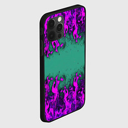 Чехол для iPhone 12 Pro Фиолетовое пламя, цвет: 3D-черный — фото 2
