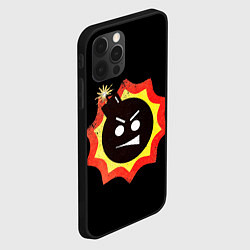 Чехол для iPhone 12 Pro Serious Sam logo, цвет: 3D-черный — фото 2