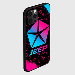 Чехол для iPhone 12 Pro Jeep - neon gradient, цвет: 3D-черный — фото 2