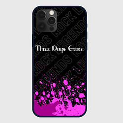 Чехол для iPhone 12 Pro Three Days Grace rock legends: символ сверху, цвет: 3D-черный
