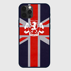 Чехол для iPhone 12 Pro Asking Alexandria британский флаг, цвет: 3D-черный