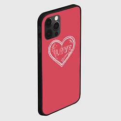 Чехол для iPhone 12 Pro Сердечко LOVE, цвет: 3D-черный — фото 2