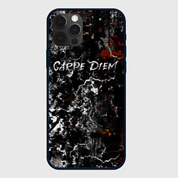 Чехол для iPhone 12 Pro Надпись carpe diem, живи настоящим, цвет: 3D-черный