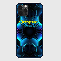 Чехол для iPhone 12 Pro Cyberpunk 2077 neon texture, цвет: 3D-черный