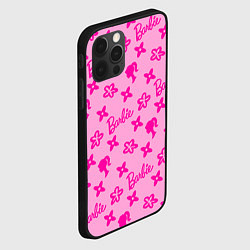 Чехол для iPhone 12 Pro Барби паттерн розовый, цвет: 3D-черный — фото 2