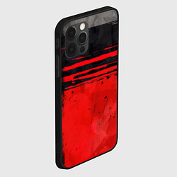 Чехол для iPhone 12 Pro Black red texture, цвет: 3D-черный — фото 2