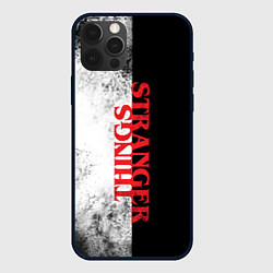 Чехол для iPhone 12 Pro Stranger things BW, цвет: 3D-черный