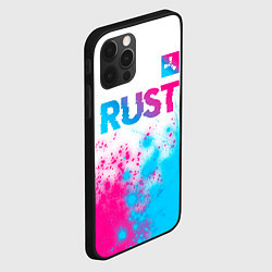 Чехол для iPhone 12 Pro Rust neon gradient style: символ сверху, цвет: 3D-черный — фото 2