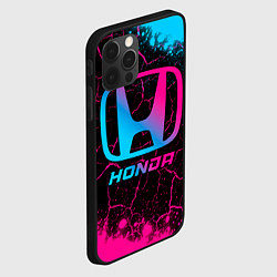 Чехол для iPhone 12 Pro Honda - neon gradient, цвет: 3D-черный — фото 2