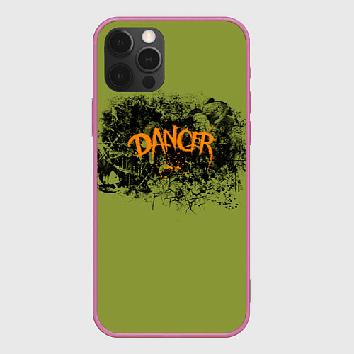 Чехол iPhone 12 Pro Абстрактный фон dancer танцор / 3D-Малиновый – фото 1