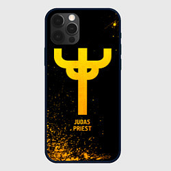 Чехол iPhone 12 Pro Judas Priest - gold gradient