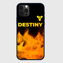 Чехол для iPhone 12 Pro Destiny - gold gradient: символ сверху, цвет: 3D-черный