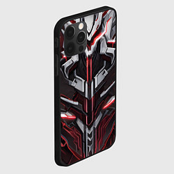 Чехол для iPhone 12 Pro Красная кибер броня, цвет: 3D-черный — фото 2