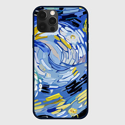 Чехол для iPhone 12 Pro Облака в стиле Ван Гога, цвет: 3D-черный