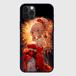 Чехол для iPhone 12 Pro Ёимия - праздник фейерверков, цвет: 3D-черный
