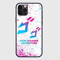 Чехол для iPhone 12 Pro JoJo Bizarre Adventure neon gradient style, цвет: 3D-черный