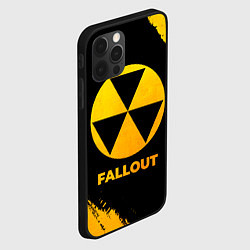 Чехол для iPhone 12 Pro Fallout - gold gradient, цвет: 3D-черный — фото 2