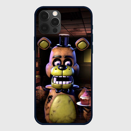 Чехол iPhone 12 Pro Five Nights at Freddy / 3D-Черный – фото 1