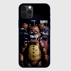 Чехол для iPhone 12 Pro Five Nights at Freddys персонажи, цвет: 3D-черный