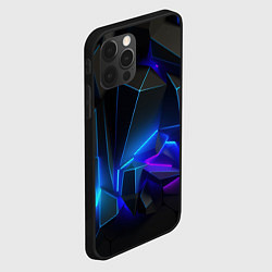 Чехол для iPhone 12 Pro Неоновые частицы, цвет: 3D-черный — фото 2