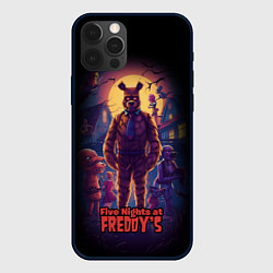 Чехол для iPhone 12 Pro Five Nights at Freddys horror, цвет: 3D-черный
